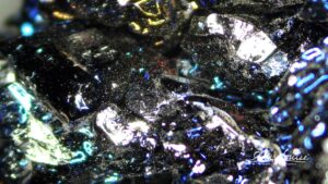 Closeup phot of raw, unrefined Shungite stone