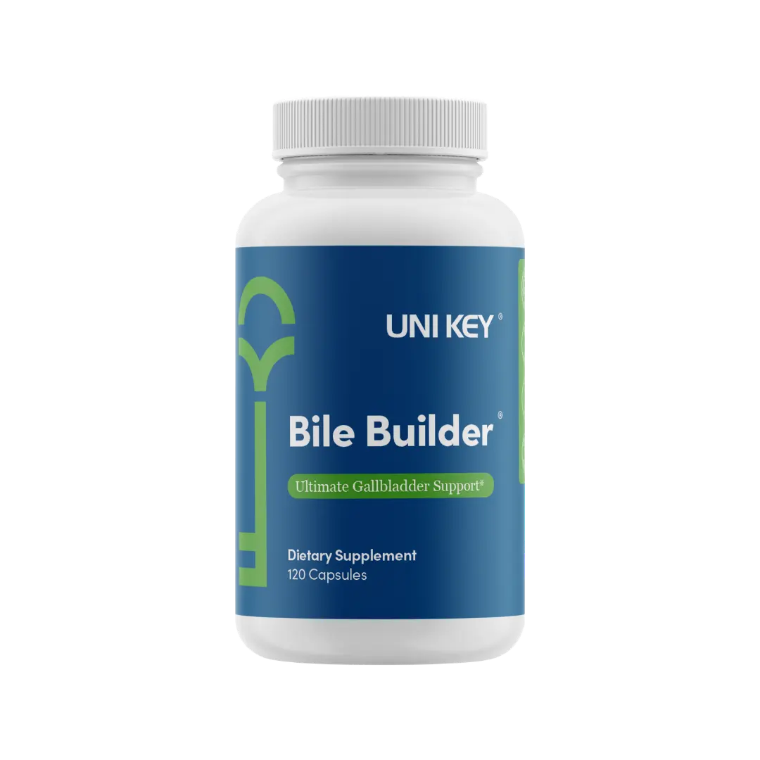 UNI KEY Bile Builder supplement bottle — ultimate gallbladder support, 120 capsules