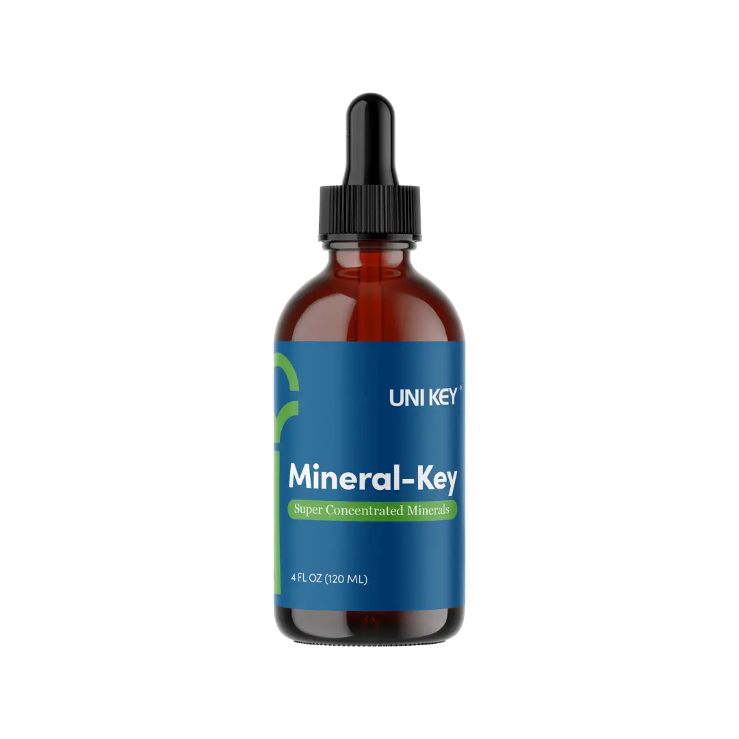 UNI KEY Mineral-Key liquid supplement dropper bottle — super concentrated minerals, 4 fl oz